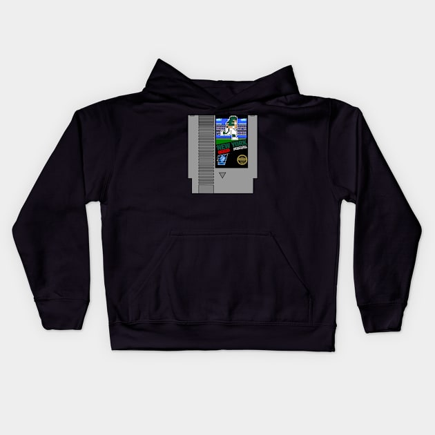 New York Football 8 bit cartridge design Kids Hoodie by MulletHappens